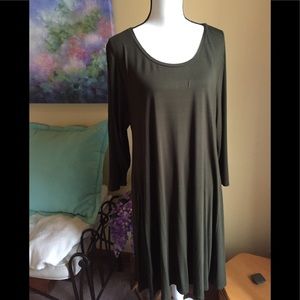 Style&Co swing dress.Olive. Sz M, fits like L. NWT